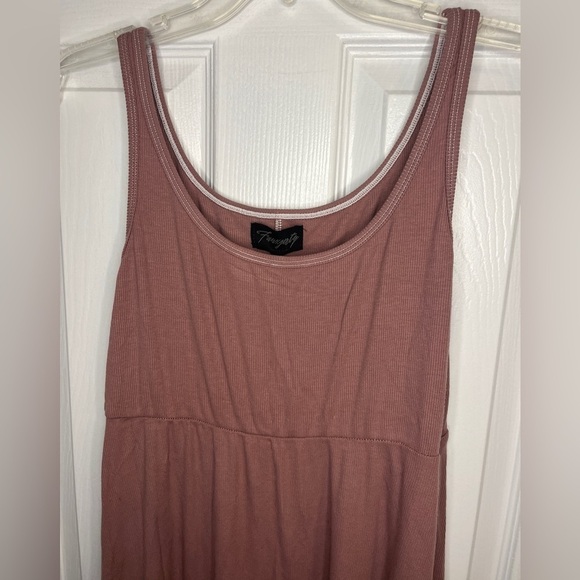 Fauxgerty Mauve Nonna Ribbed Midi Tank Dress - Picture 7 of 12